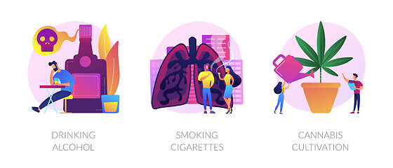 Image showing Addictions vector concept metaphors.