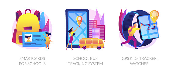 Image showing Technology for kids and school vector concept metaphors