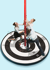 Image showing Business target goal teamwork concept