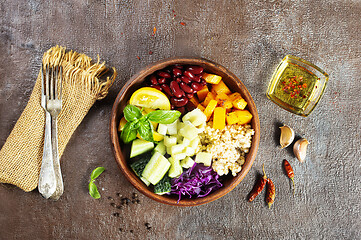 Image showing buddha bowl with vegetables