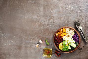 Image showing buddha bowl with vegetables