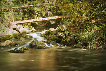 Image showing bridge over small cascade