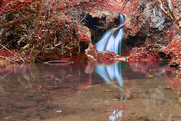 Image showing Vaioaga waterfall in autumn colors