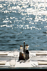 Image showing Shoreside table setting