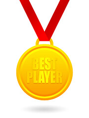 Image showing Best player golden medal
