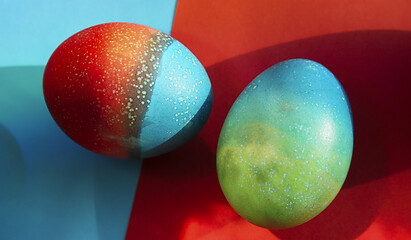 Image showing Vivid colored eggs