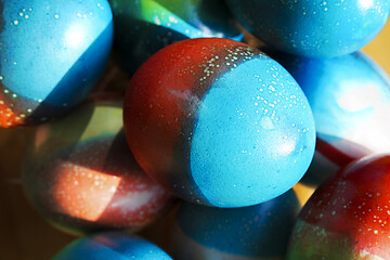 Image showing Vivid colored eggs