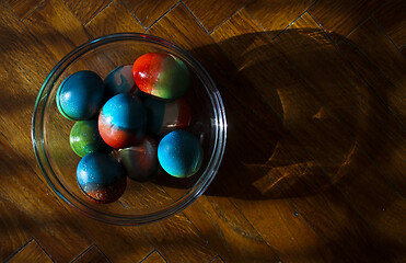 Image showing Vivid colored eggs