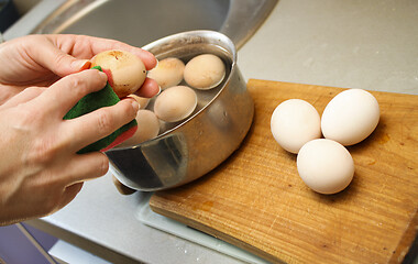 Image showing Egg bleaching procedure