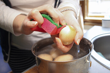 Image showing Egg bleaching procedure