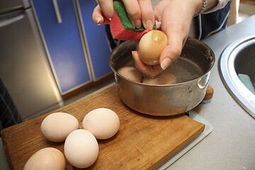 Image showing Egg bleaching procedure