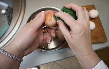 Image showing Egg bleaching procedure