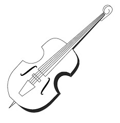 Image showing Double-bass illustration