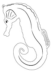 Image showing Sea horse illustration