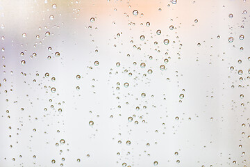 Image showing Water drops on the window.