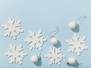 Image showing various white christmas decorations