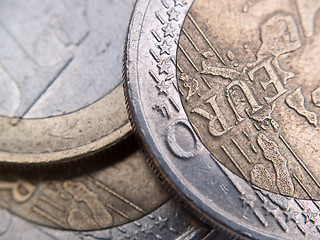 Image showing Euro Coins Close-up