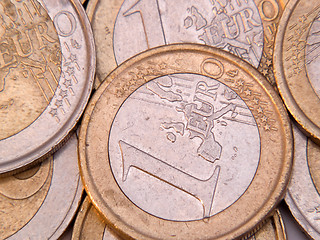 Image showing Euro Coins Close-up