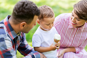 Image showing happy family at summer park