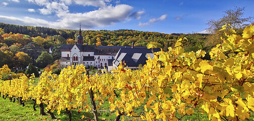 Image showing Monastery Ebersbach in autumn