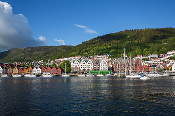 Image showing Bergen Norway Bryggen street