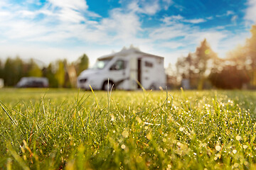 Image showing Family vacation travel RV, holiday trip in motorhome