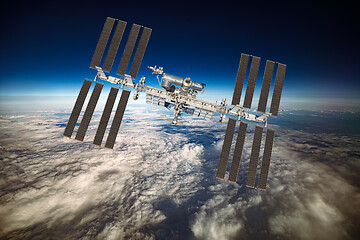 Image showing International Space Station over the planet earth.