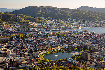 Image showing Bergen is a city and municipality in Hordaland on the west coast