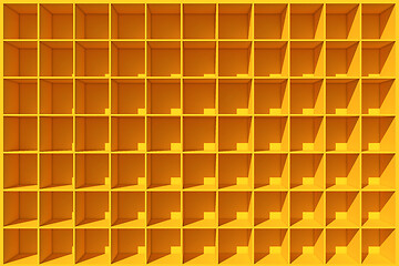 Image showing 3D render of empty shelves