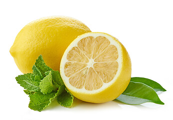 Image showing lemon and mint