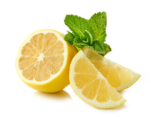 Image showing lemon and mint