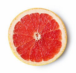 Image showing red ripe grapefruit slice