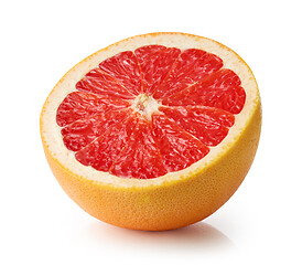 Image showing half of ripe red grapefruit