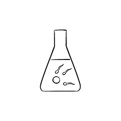 Image showing In vitro fertilization hand drawn outline doodle icon.