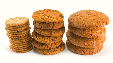 Image showing three stack of cookies