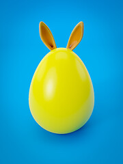 Image showing sweet Easter decoration bunny with egg