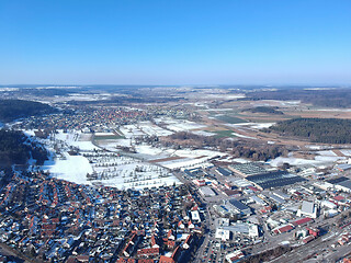 Image showing aerial view over Weil der Stadt Baden Wuerttemberg Germany