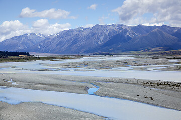 Image showing Mountain Alps scenery in south New Zealand