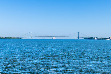 Image showing the Verrazano Narrows Bridge at New York USA