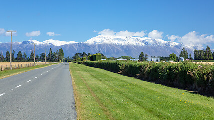 Image showing Mount Taylor and Mount Hutt scenery in south New Zealand