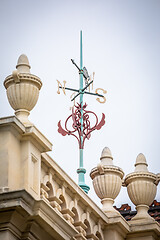 Image showing typical wind rose on an old building