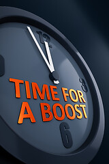 Image showing clock with text time for a boost