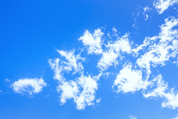 Image showing blue sky with hugh white cloud background