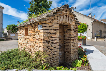 Image showing MEURSAULT, BURGUNDY, FRANCE - JULY 9, 2020: Wine cabana in Meursault, Burgundy, France