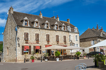 Image showing MEURSAULT, BURGUNDY, FRANCE - JULY 9, 2020: medieval house in Meursault, Burgundy, France