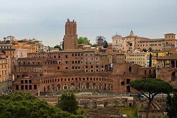 Image showing ROME, ITALY - APRILL 21, 2019: erial scenic view of Rome, Italy. Scenery of Roma city