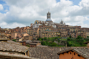 Image showing SIENA, ITALY - APRIL 26, 2019: View to the old town in Siena, Italy