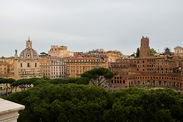 Image showing ROME, ITALY - APRILL 21, 2019: erial scenic view of Rome, Italy. Scenery of Roma city