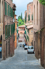 Image showing SIENA, ITALY - MAY 19, 2017: Walkway on in old town in Europe