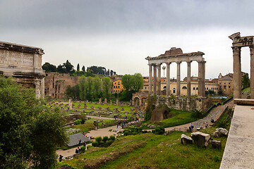 Image showing ROME, ITALY - APRILL 21, 2019: Roman ruins in Rome, Forum